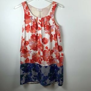 Eliot Madewell 2 silk floral red sheath dress